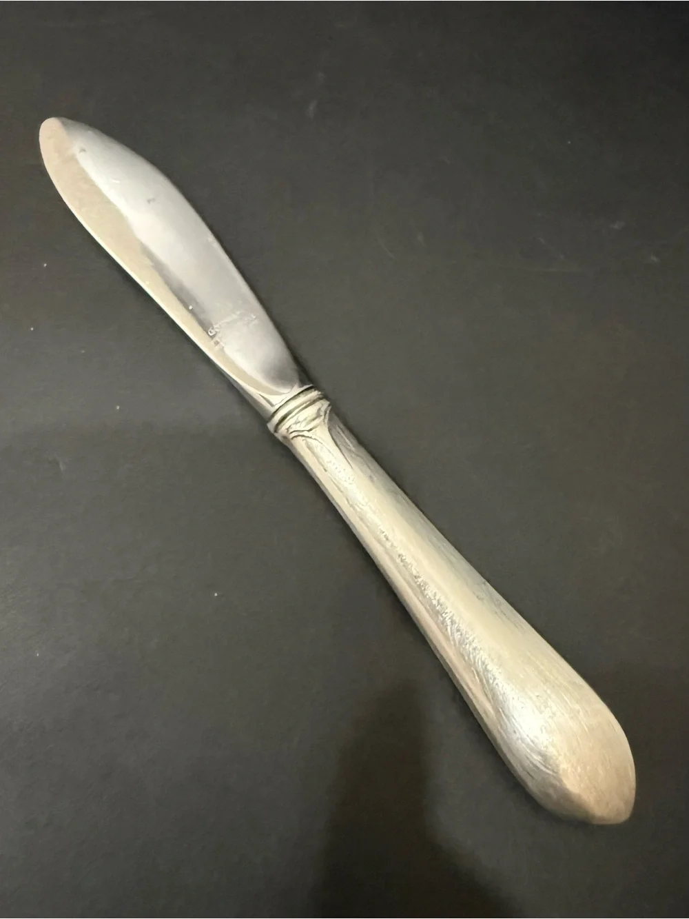 1pc Vintage GORHAM Sterling Gothic Monogram W or M Hollow Handle Butter Spreader